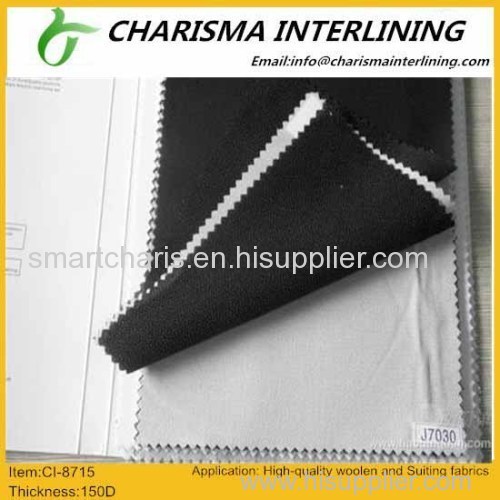 Fusible woven interlining 8715 Interlining Fabric from China