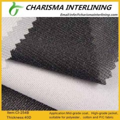 polyester interlining t shirt fabric elastic interlining 254B