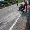 Treatment for concrete crack in national road by high strength concrete additives