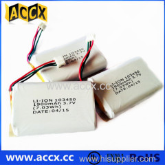 marine radio battery PL103450 3.7v 1800mAh 2000mAh