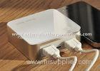 White Rectangle High Capacity 7800mAh Dual USB Power Bank 18650 with Digital LCD