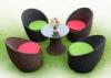 Fashion Indoor Round Rattan Table And Chairs for Beauty Saloon