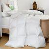 Grid Embossing Cotton Duck Down Feather Quilt / Luxurious Washed Thick Comforter