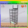 Pos metal floor gravity feed display stand metal display stand