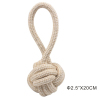Huge jumbo natural jute-cotton ball with handle rope toys