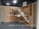 Modern Style Space Saving Double Wall Bed With Table And Bookshelf