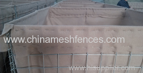 Welded Hesco Blast Barrier with heavy geotextile