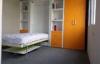 Single Folding Wall Bed Multifunctional Green and Orange for Kids Room