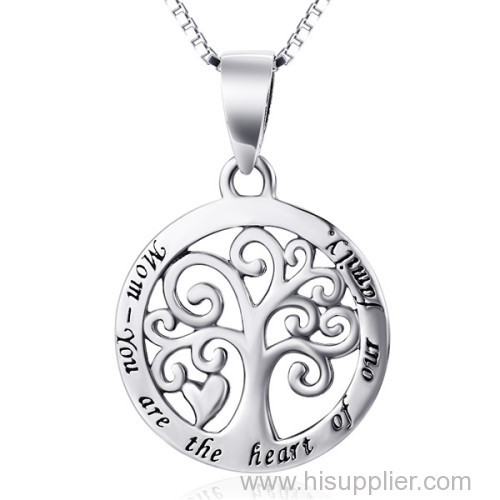 Fashion Sterling Silver Tree of Family Necklace Hot Sale