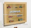 Wooden Wall Mounted Display Cabinet , wall mount art display cases