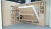 Double Size Folding Murphy Wall Bed with Bookshelf and Table