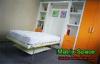 Single Modern Hidden Fold down Wall Bed Mechanism With Dinning Table