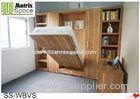 Simple Luxury Single Murphy Wall Bed , Space Saving Wooden Murphy Bed