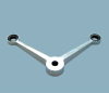 Stainless steel spider fitting (2-legs 90 degree) for point-fixed glass curtain wall