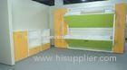 Double Decker Murphy Wall Bed , Green Multi-function Bunk Wall Bed