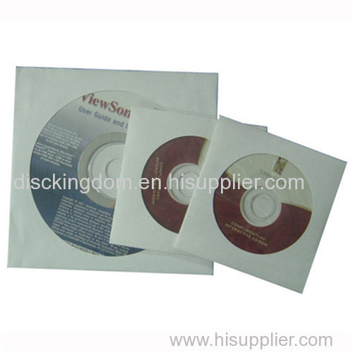 white Paper CD bag with Window and Flap