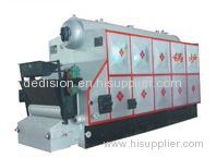 Chain grate hot water boiler