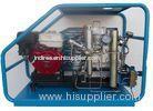 Gas powered scuba reciprocating air compressor filling cylinders at home or in laboratory