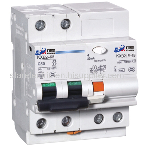 KXB2LE-63 high breaking miniature residual current protection circuit breaker series