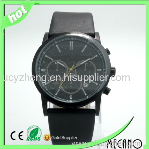 leather man watch stainless steel watch
