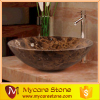 customized design dark emperador marble washing basin made in china