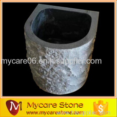 New Arrived Black irregular natural river stone sink