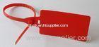 Red Plastic Security Seals With Marking Bar Code For Containers , Trucks