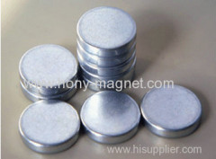 axially magnetized 20mm diameter neodymium disc magnets with a hole