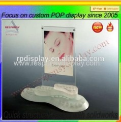 White Acrylic Plexiglass Makeup and Cosmetic Display Stand