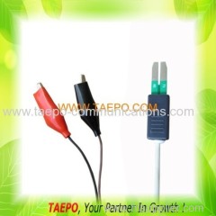 2-pole test plug to alligator clip test cord