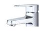 Square Basin Faucets with Ceramic Cartridge , Single Hole Deck Mounted Bathtub Taps