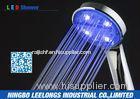 Commercial ABS Chromed Blue led bathroom shower head without battery