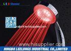 Wall Mount LED Rain Shower Head Bs Red Chrome , Light Up Shower Head