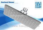 2 Function Grey Abs Square Bath Wall Overhead Shower Head High Efficiency For Home