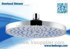 Water Saving Round Raindrop ABS Overhead Shower Head With TPR Nozzles