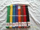 Customized Red , Black , Yellow Taekwondo Color Belts 100% cotton