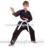 Customized Black Martial Arts Gi Childrens Karate Suits with canvas fabric