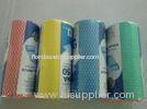 Non Woven Household Cleaning Wipes / Hand Towel Rolls 25*28cm Red Green Blue