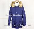 Men's Padded Jacket Down Coats Fur Trim Hooded Slim Fit Parka Jacket