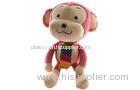 Cute monkey super soft fabric plush toys , small stuffed monkey animals