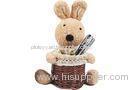 Lovely plush rabbit pen container & plush bunny rabbit Mobile phone holder