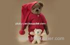 Children / adult Gift Christmas plush Bear Pet puppy 38CM Wearing a red gown