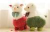 White silky soft fur Girl Alpaca Prime Plush custom stuffed toys for Birthday present