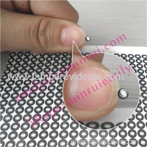 Custom tiny small round warranty void stickers repair use Micro eggshell paper round destructible screw warranty sticker