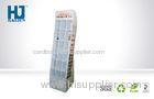 CMYK Recyclable Corrugated Cardboard Magazine Book Display Stand For Supermarket