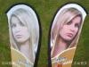 3.1m Height Double Side Blade Teardrop Beach Flag Banner For Business , Event