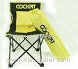 Custom Yellow and Black Folding Beach Chair with Carrying Bag , 300 IBS Load