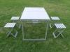 Weather - resistant Aluminum Folding Camping Picnic Table & Chairs 4 Legs For Party