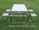 Weather - resistant Aluminum Folding Camping Picnic Table & Chairs 4 Legs For Party