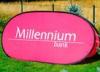 Pink Vertical Outdoor curved Pop Up Banner A Frame For Fair , Wedding , Party